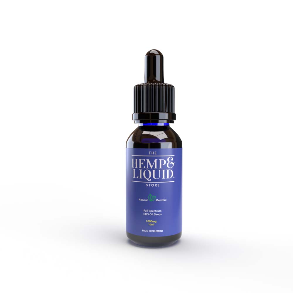 Hemp and Liquid Store | Hemp Liquid Menthol Full Spectrum CBD Oil Drops 1000mg Front